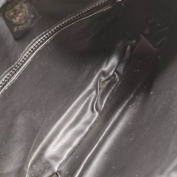 Auth Old Vintage Gucci Black Polished Leather Sherry Line Web Shoulder Bag - Picture 9 of 9